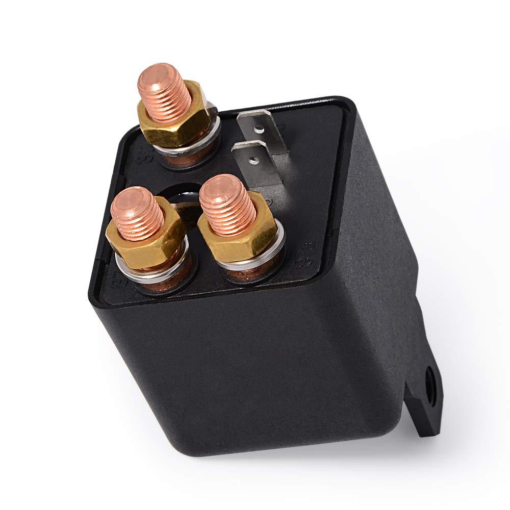 image24V 150 AMP Continuous Relay High Current Starter Switch OnOff Power Control Contactor Automotive Starter Relay SPDT Split Charger Normally OpenClosed Switch Relay for Boat Van Car