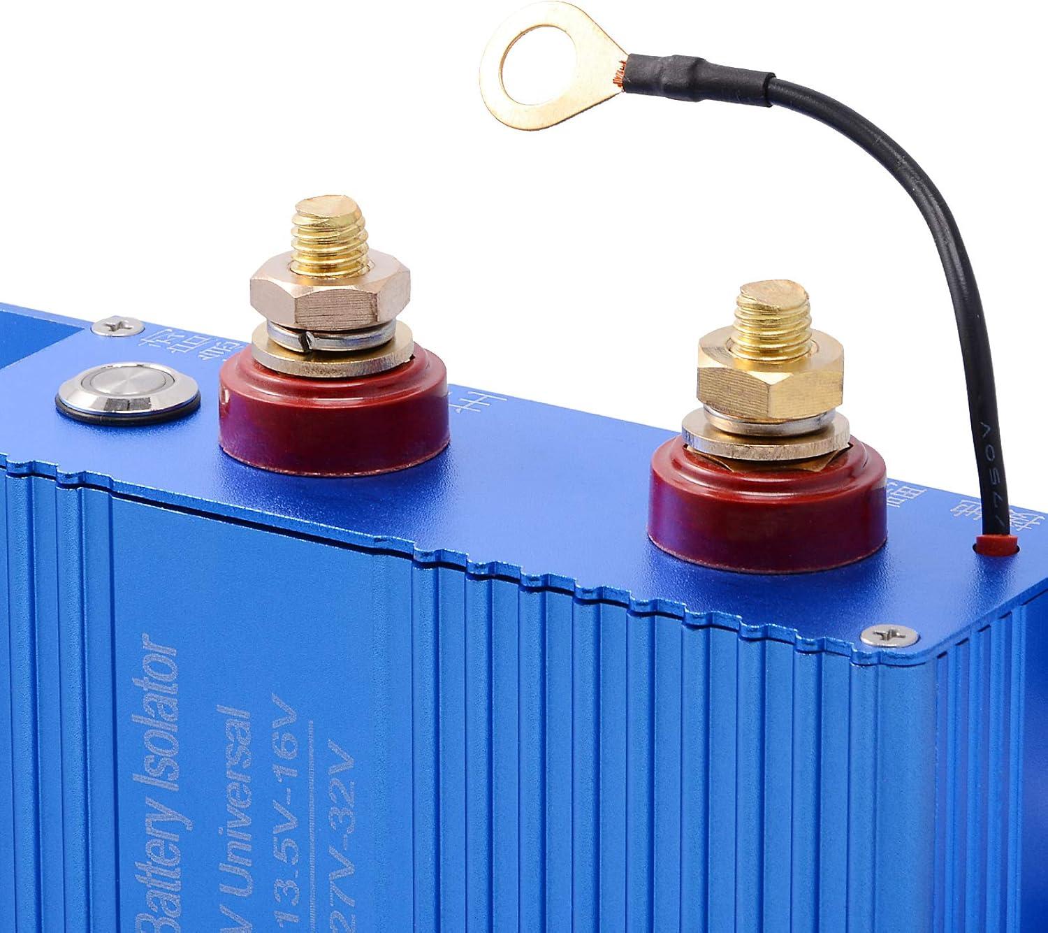 image250 AMP Universal 12V24V VSR Voltage Sensitive Relay Intelligent Dual Battery Isolator Kit for Car Truck RV Emergency Battery Starter Switch Heavy Duty Charge Power Relay250 AMP