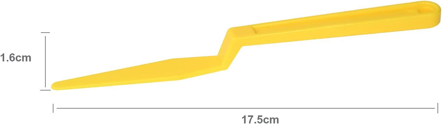 image3 Pcs Window Tint Tools Vinyl Wrap Shank Gasket Squeegee Yellow Long Handle Micro Squeegee Car Tinting Wrap Squeegee Corner Scraper for Auto Window Vinyl Film Wrapping Long Reach Tools