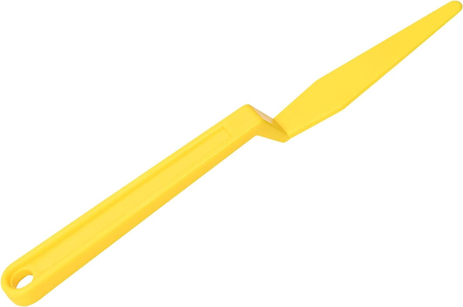 image3 Pcs Window Tint Tools Vinyl Wrap Shank Gasket Squeegee Yellow Long Handle Micro Squeegee Car Tinting Wrap Squeegee Corner Scraper for Auto Window Vinyl Film Wrapping Long Reach Tools