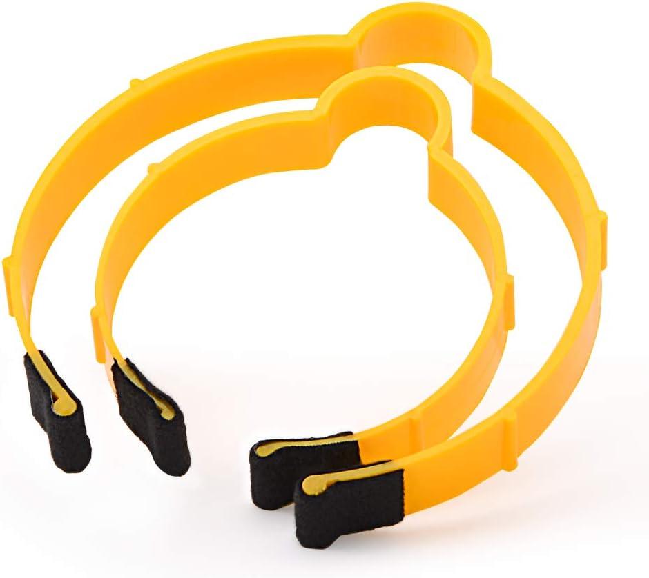 image4 PCS Speed Hoop Clip Vinyl Storage Solution Tool Keeping Loose Rolls Tidy RollMedia Vinyl Wraps Holder Plastic Ring Clamp with Quick Release Handle and Scratch Protection Felt Patch 80mm ampamp 110mm