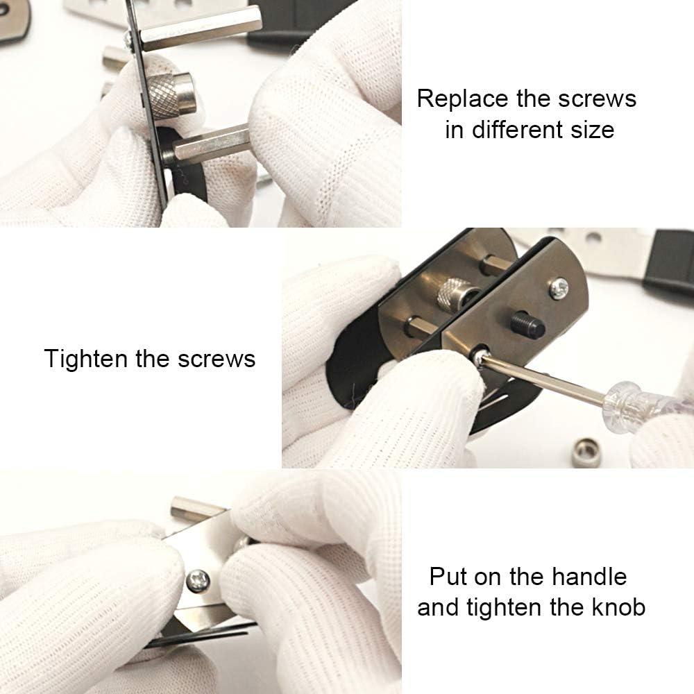 imageDual Blades Vinyl Cutter Two Cuts in One with 4 WidthSpacer Pins PTFE Coating Safety Film Cutting Knife for Vinyl Median Strip Cutting and Car Window Tinting 10 Spare Blades  5 Felts IncludedDualbladeknife Set