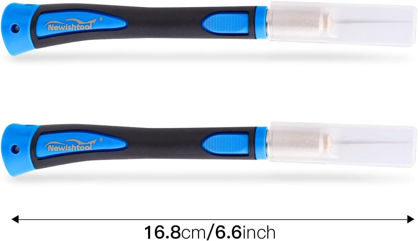 imageNEWISHTOOL 2 PCS Pin Pen Weeding Tool Ergonomic Grip Vinyl Weeding Tools Weeing Pen for Craft Vinyl Project Fine Point Weeding Pen for Removing Scrapbook Silhouette Cutting Quick Air Release PenBlue