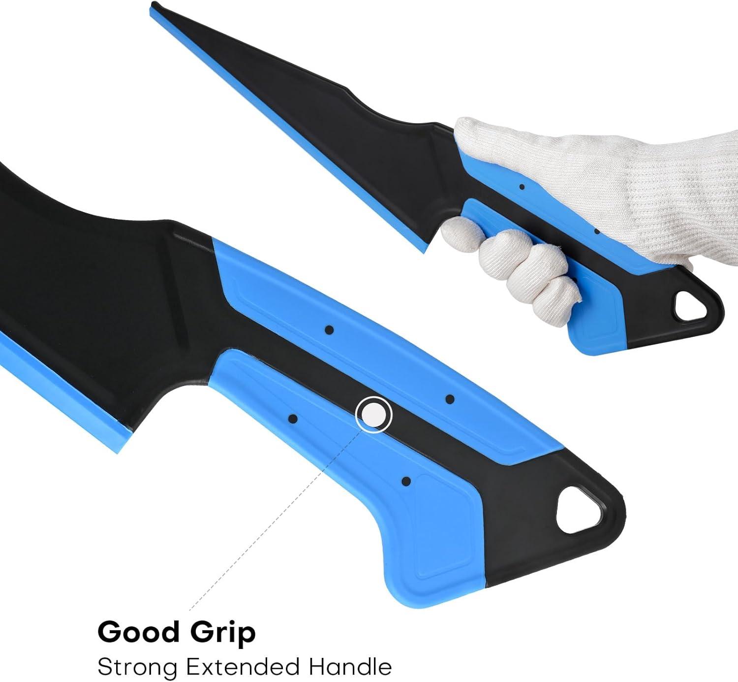 imageNEWISHTOOL 2 PCS Window Tint Squeegee Magnetic Rubber Scraper Tool AllPurpose Squeegee for Film Installing Glass Cleaning Water Remove Fixed Rubber Lip Water Blade Side Wiper Swiper Tint Tool