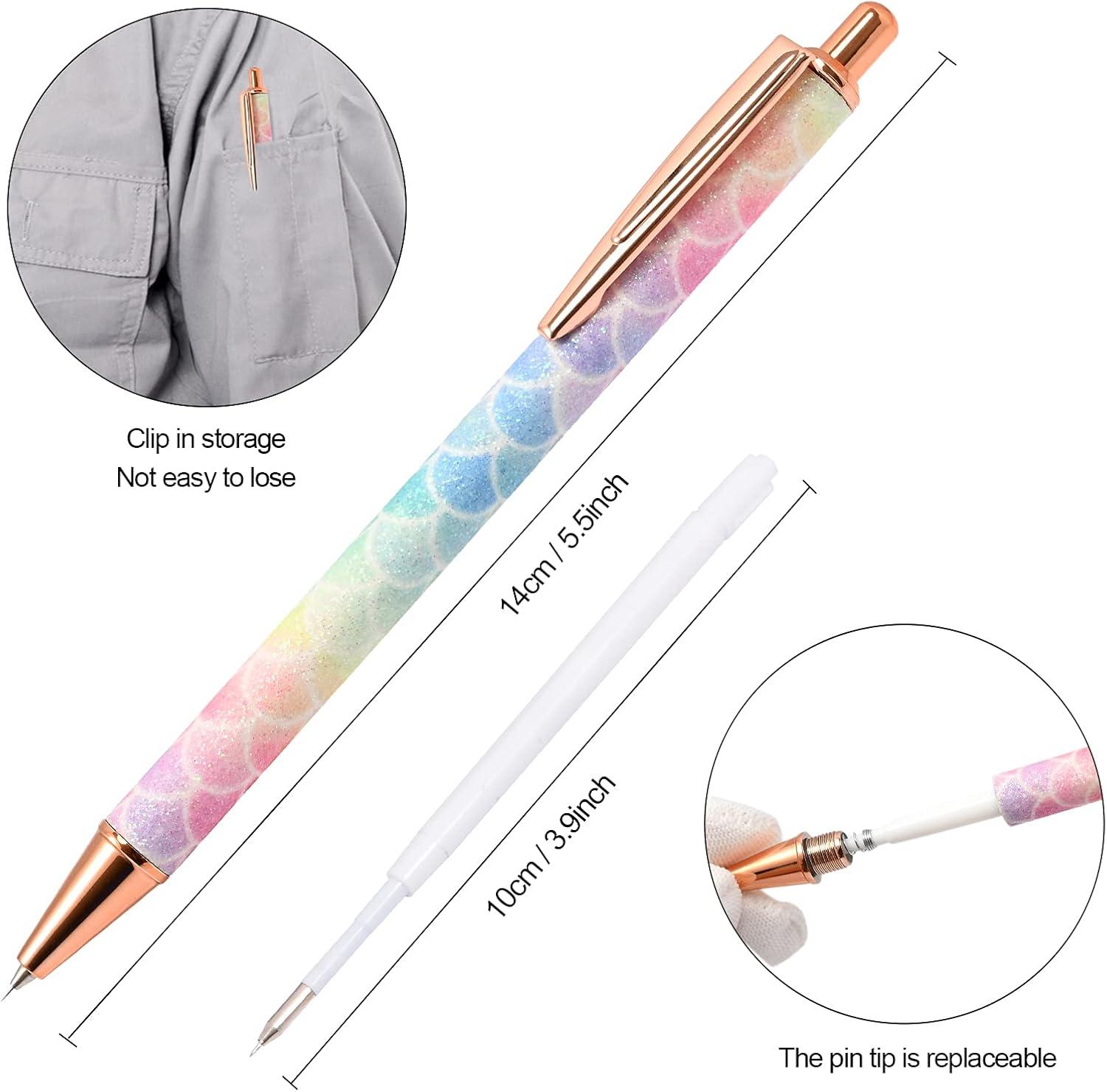 imageNEWISHTOOL 2 Pack Glitter Pin Pen Weeding Tool Air Relase Pen for Car Wrap Installation Vinyl Craft Adhesive Weeding and Removing Negative Pieces Shinny Sequins Weed Pens for VinylScales2 Refills