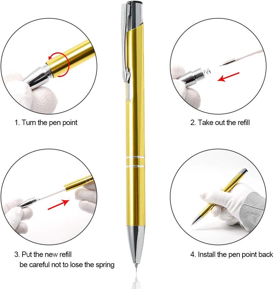 imageNEWISHTOOL 2 Pack Glitter Pin Pen Weeding Tool Air Relase Pen for Car Wrap Installation Vinyl Craft Adhesive Weeding and Removing Negative Pieces Shinny Sequins Weed Pens for VinylGoldsilver