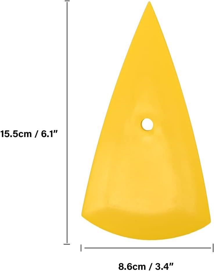 imageNEWISHTOOL 3 PCS Go Corner Contour Squeegee for Vinyl PPF Vinyl Wrap Window Tint Squeegee with Different Hardness Car Tinting Tool Pointed Triangle FineEdge Reach Flexible Plastic Card Scraper