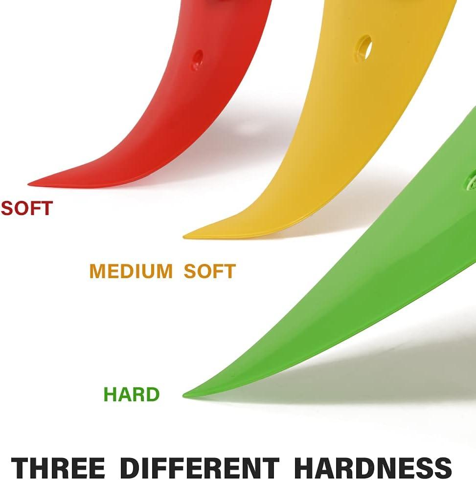 imageNEWISHTOOL 3 PCS Go Corner Contour Squeegee for Vinyl PPF Vinyl Wrap Window Tint Squeegee with Different Hardness Car Tinting Tool Pointed Triangle FineEdge Reach Flexible Plastic Card Scraper