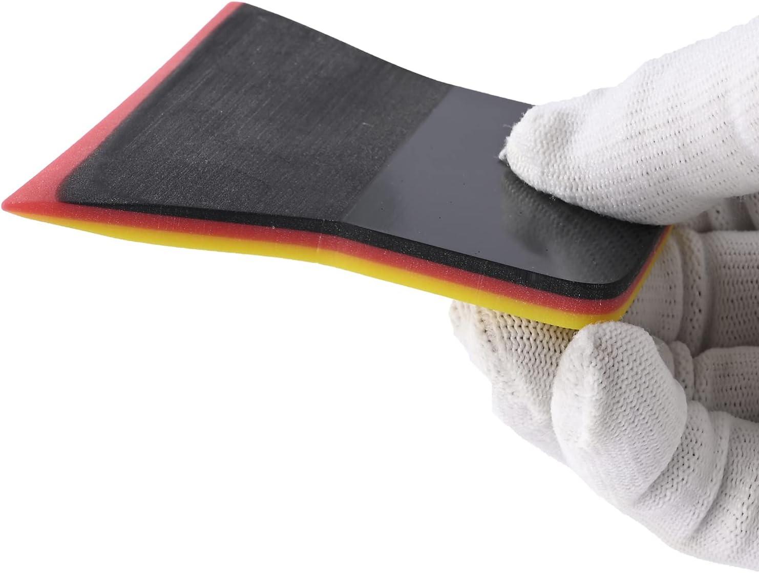 imageNEWISHTOOL 3 PCS PPF Squeegee Kit Small Squeegee for Vinyl TPU Rubber Scraper 80 Durometer BlackVinyl Squeegee for Window Glass Cleaning Car Paint Protection Film Installation Car Wrap PPF ToolsYellow