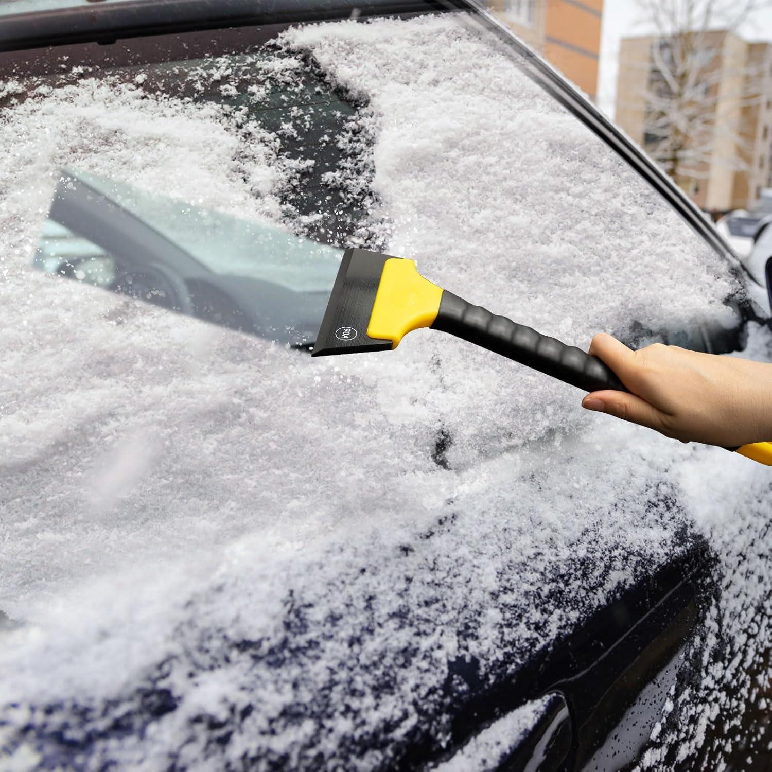 imageNEWISHTOOL 3 PCS TPU Rubber Squeegee with Different Hardness Blade All Purpose Window Cleaner Tool Snow Scraper Tool Car Squeegfee Vinyl Wrap Tool Window Tint Squeegee Water Remover