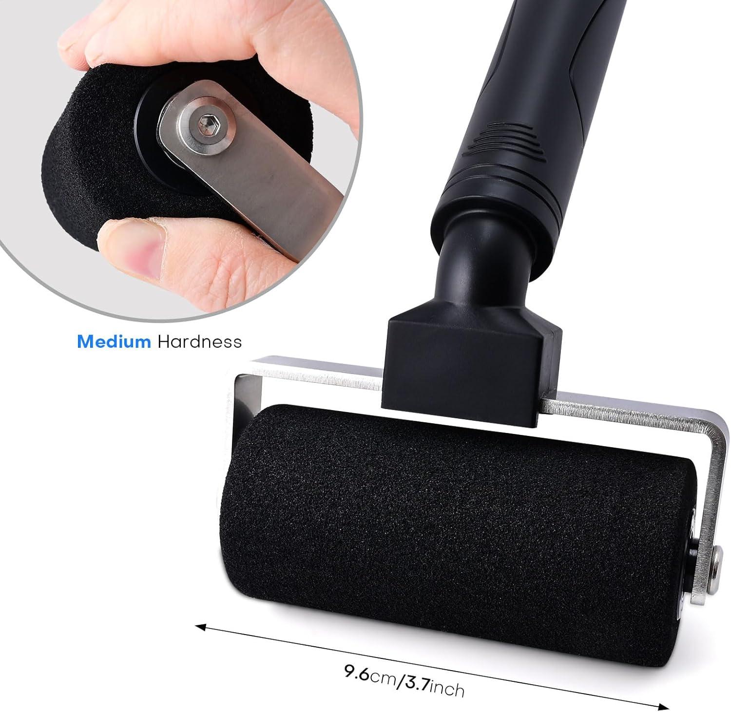 imageNEWISHTOOL 4Inch Sponge Seam Roller Rivet Roller for Vinyl Wrap 2 Pack Foam Roller Car Wrapping Applicator Tools for Rolling Over Rough Textured Uneven Surfaces Scratch Free Film Roll Tools