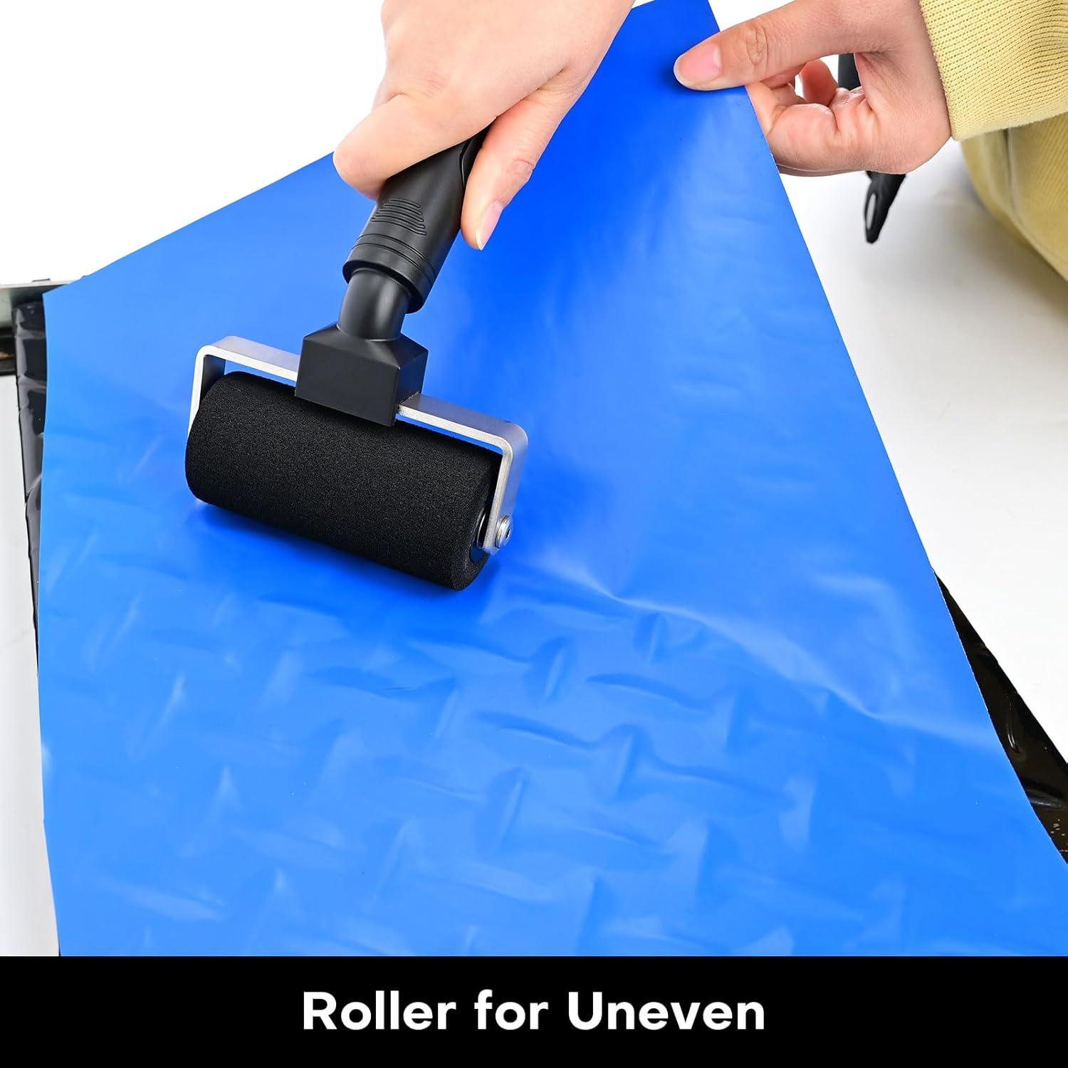 imageNEWISHTOOL 4Inch Sponge Seam Roller Rivet Roller for Vinyl Wrap 2 Pack Foam Roller Car Wrapping Applicator Tools for Rolling Over Rough Textured Uneven Surfaces Scratch Free Film Roll Tools