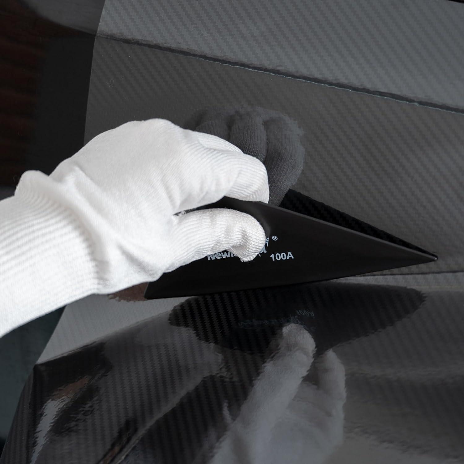 imageNEWISHTOOL 5Pack Window Tint Tools Triangle Squeegee 100A Hardness Black Corner Tool With MultiEdge for PPF Car Wrapping Film ApplicationBlack100a