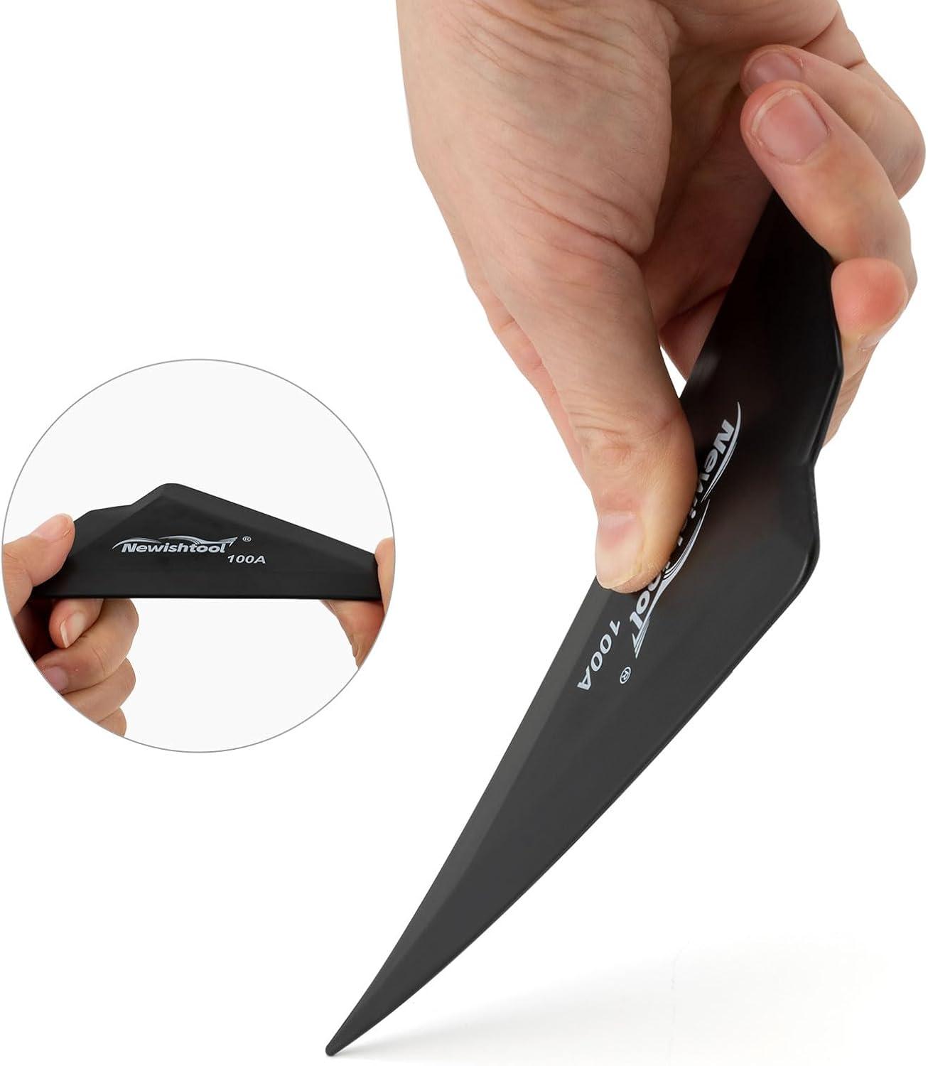 imageNEWISHTOOL 5Pack Window Tint Tools Triangle Squeegee 100A Hardness Black Corner Tool With MultiEdge for PPF Car Wrapping Film ApplicationBlack100a