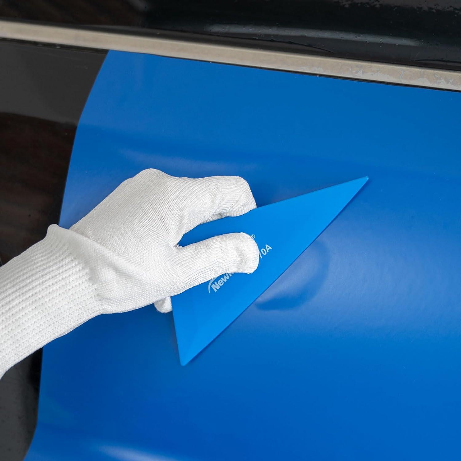 imageNEWISHTOOL 5Pack Window Tint Tools Triangle Squeegee 100A Hardness Black Corner Tool With MultiEdge for PPF Car Wrapping Film ApplicationBlue70a