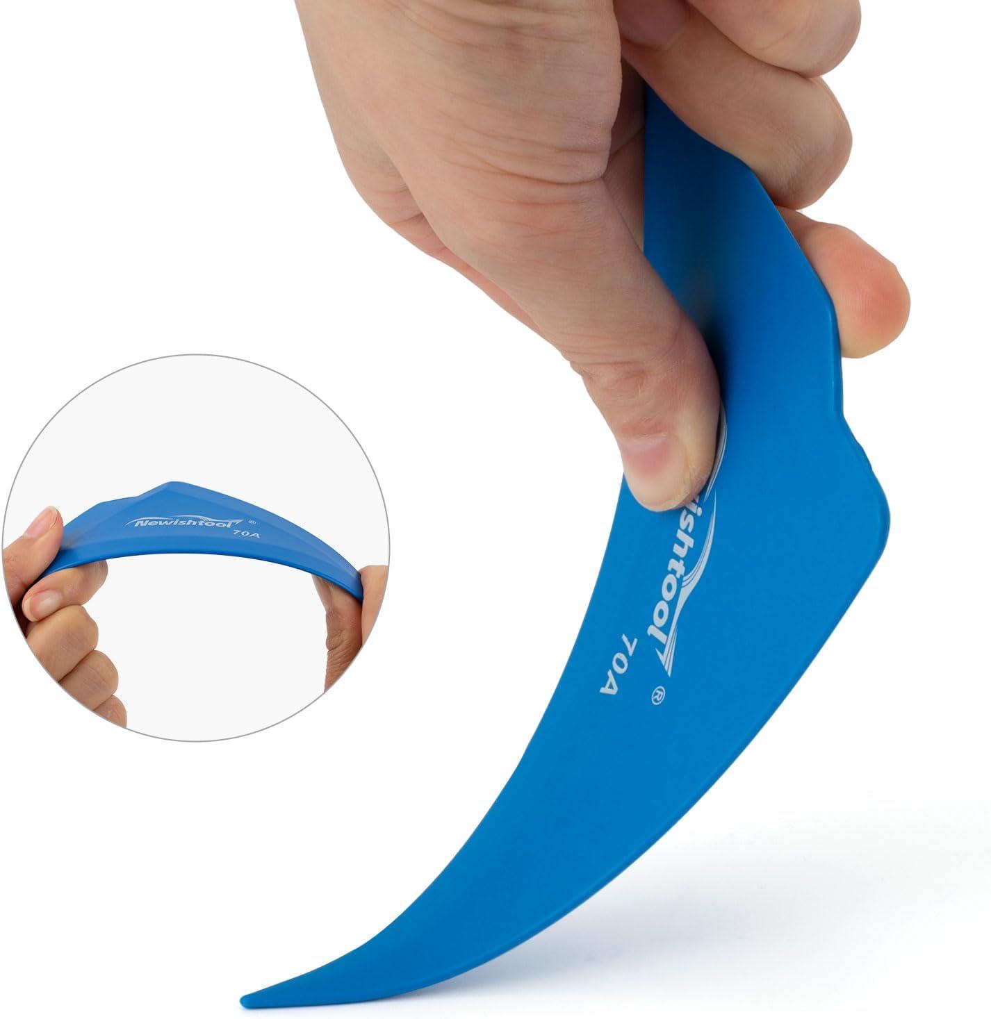 imageNEWISHTOOL 5Pack Window Tint Tools Triangle Squeegee 100A Hardness Black Corner Tool With MultiEdge for PPF Car Wrapping Film ApplicationBlue70a