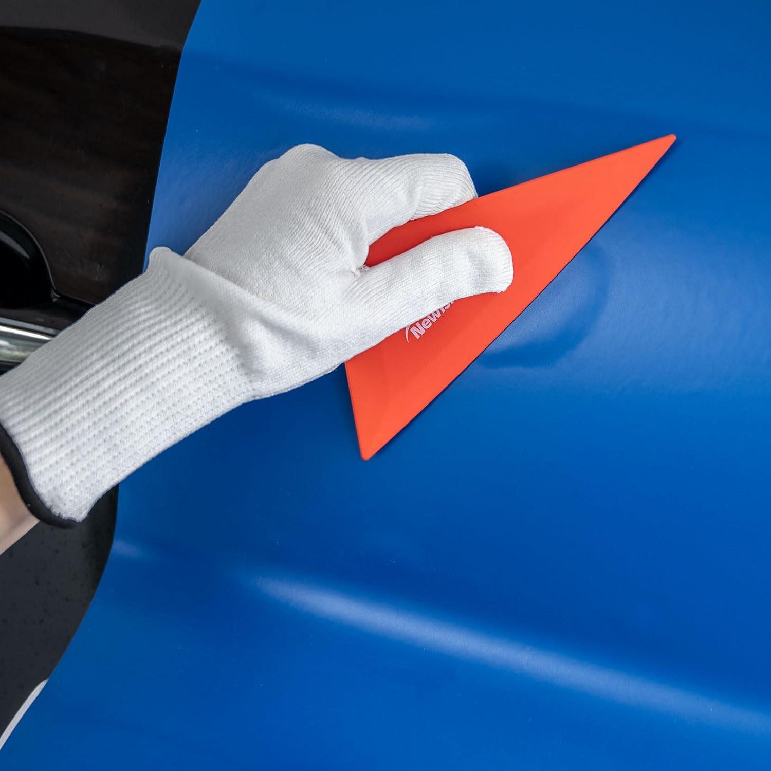 imageNEWISHTOOL 5Pack Window Tint Tools Triangle Squeegee 100A Hardness Black Corner Tool With MultiEdge for PPF Car Wrapping Film ApplicationRed80a