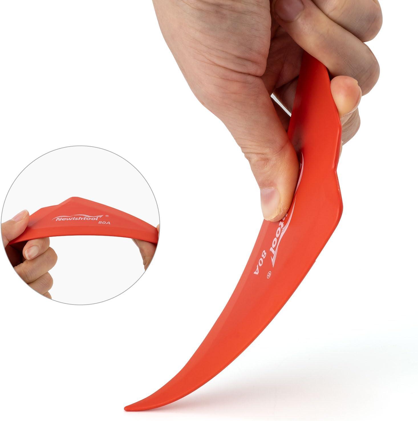 imageNEWISHTOOL 5Pack Window Tint Tools Triangle Squeegee 100A Hardness Black Corner Tool With MultiEdge for PPF Car Wrapping Film ApplicationRed80a