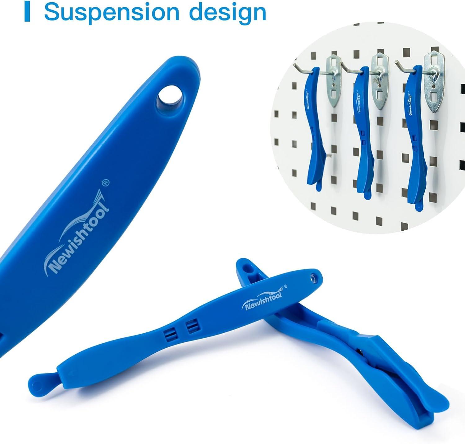 imageNEWISHTOOL 6 Pack Wrap Paper Cutter Back Slitter Sliding Wrapping Paper Cutting Tool Hidden Blade Safety Cutter for Wrapping Craft Paper Carbon Fiber Window FilmBlue