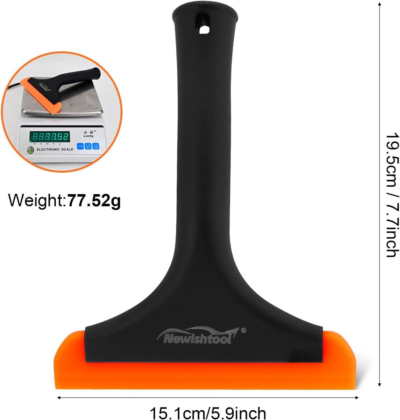 imageNEWISHTOOL AllPurpose Small Silicone Squeegee for Car ampamp Home Cleaning 3 Pack Window Tint Scraper for Car Windshield Shower Bathroom Glass Door WashingBlackorange