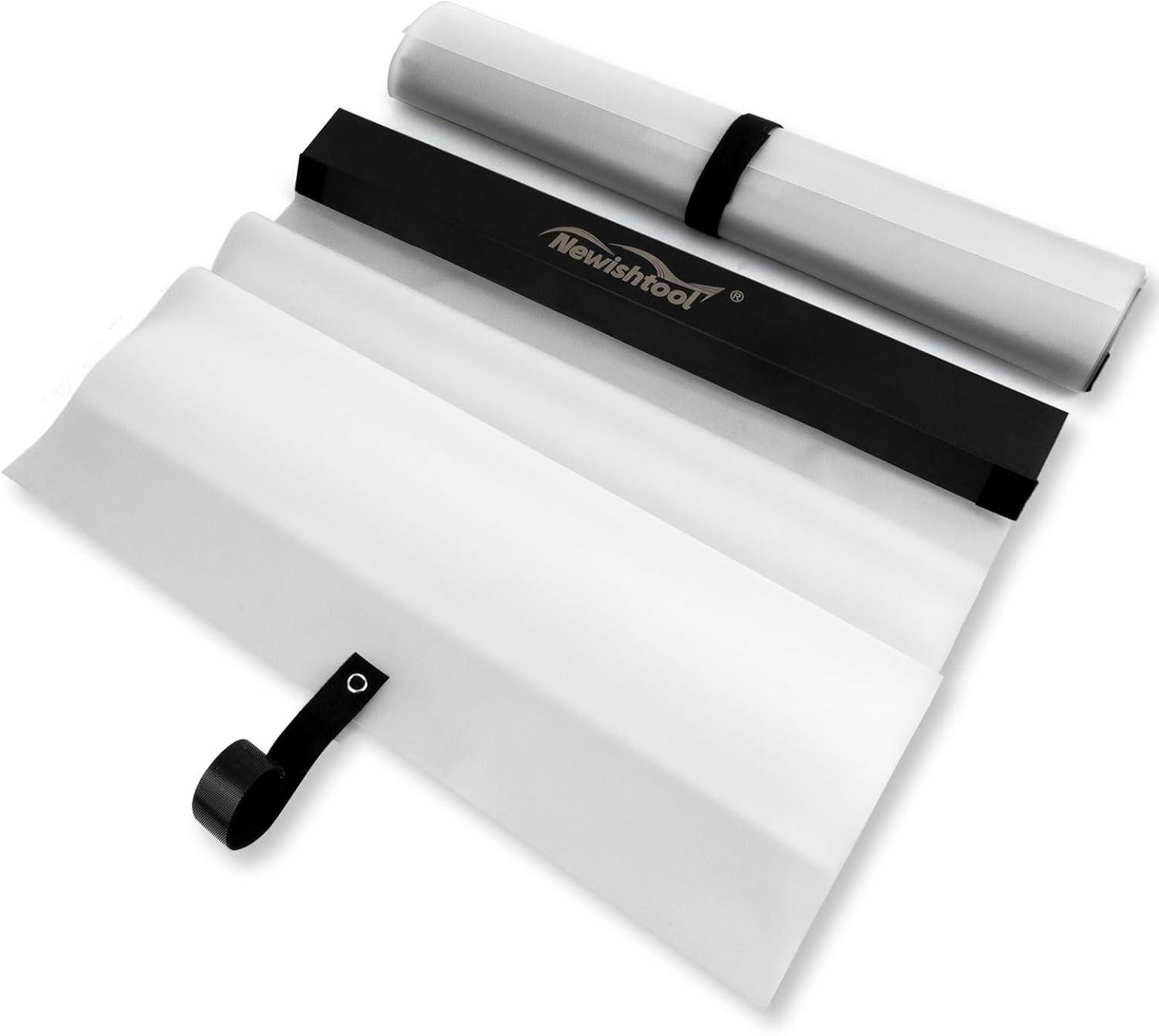 imageNEWISHTOOL Car Door Panel Cover 2 Packs Waterproof Guard Protection for Window Film Tint Application Reusable PET Water Shield Sheets BlackBlack