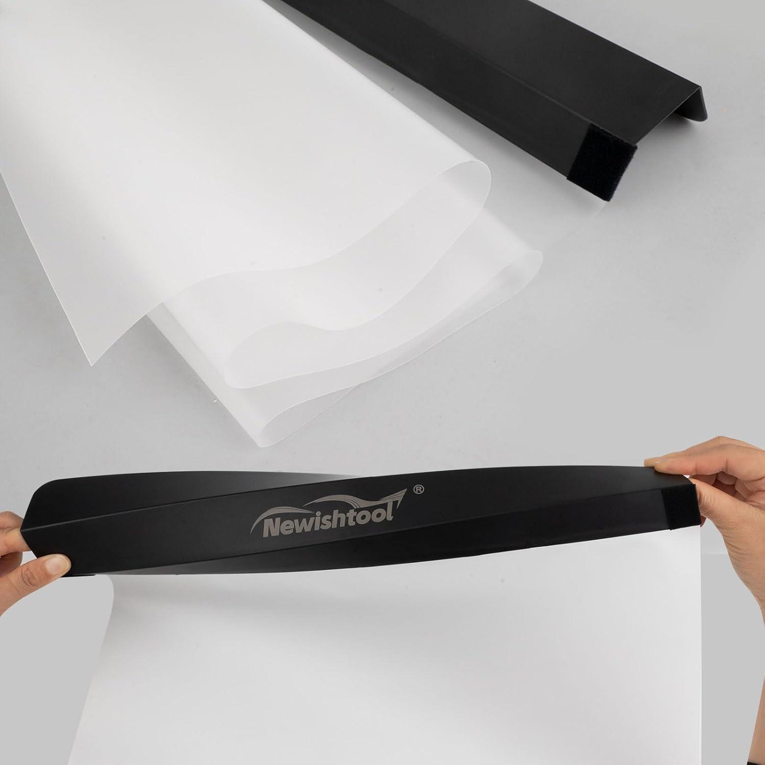 imageNEWISHTOOL Car Door Panel Cover 2 Packs Waterproof Guard Protection for Window Film Tint Application Reusable PET Water Shield Sheets BlackBlack