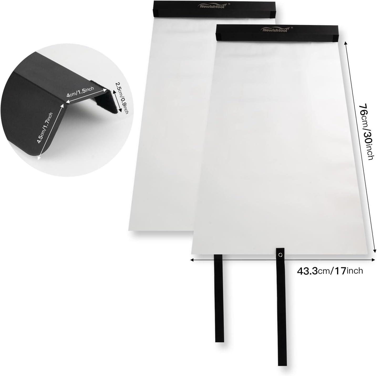 imageNEWISHTOOL Car Door Panel Cover 2 Packs Waterproof Guard Protection for Window Film Tint Application Reusable PET Water Shield Sheets BlackBlack