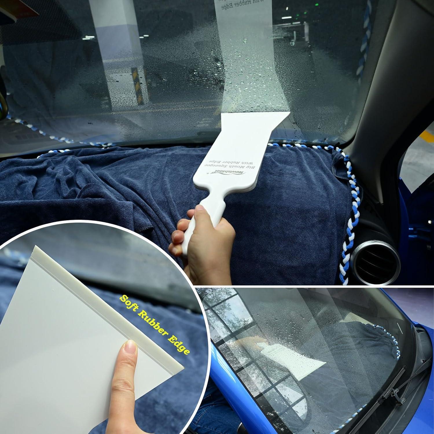 imageNEWISHTOOL Car Tint Kit Window Tinting Tools for WindshieldRear Glass Film Install and Clean  Includes Bulldozer Squeegee Felt Squeegee Window Scraper Small PPF Utility Knife Vinyl Wrap Cutter