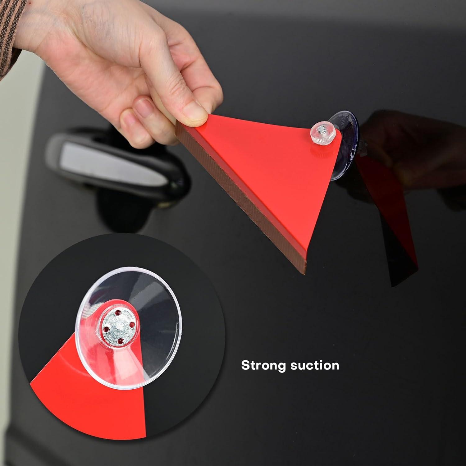 imageNEWISHTOOL Car Vinyl Wrap Tool Top Film Loading Tool 3 PCS Different Sizes Stainless Steel Made Film Loader with Suction Cup Speed Loader Tool for Car Roof Gaps Vinyl Loading Wrap Tools