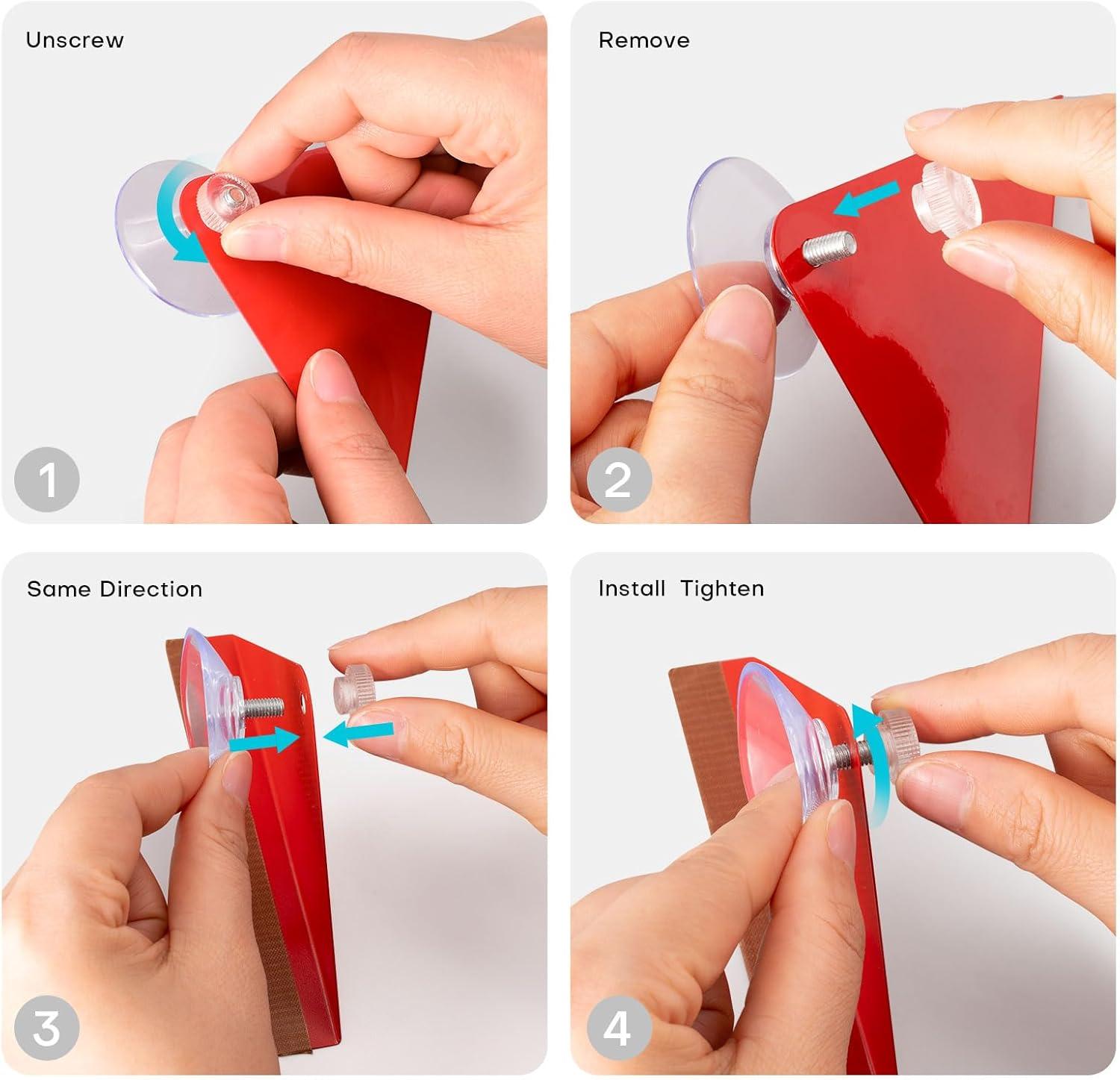 imageNEWISHTOOL Car Vinyl Wrap Tool Top Film Loading Tool 3 PCS Different Sizes Stainless Steel Made Film Loader with Suction Cup Speed Loader Tool for Car Roof Gaps Vinyl Loading Wrap Tools