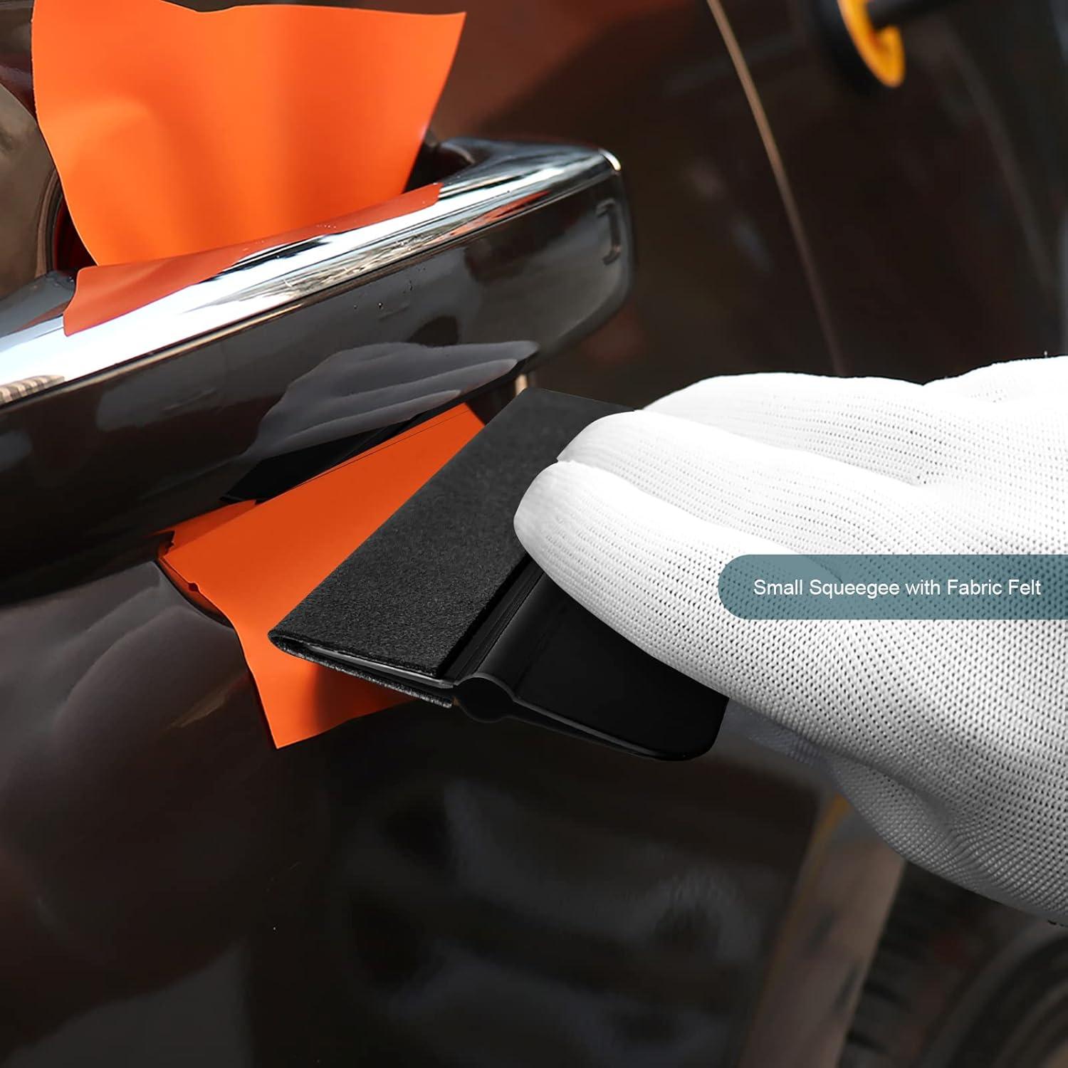 imageNEWISHTOOL Car Window Tint Installation Kit  Vinyl Wrap Tools With Felt Squeegee Micro Squeegee Razor Blade Knife