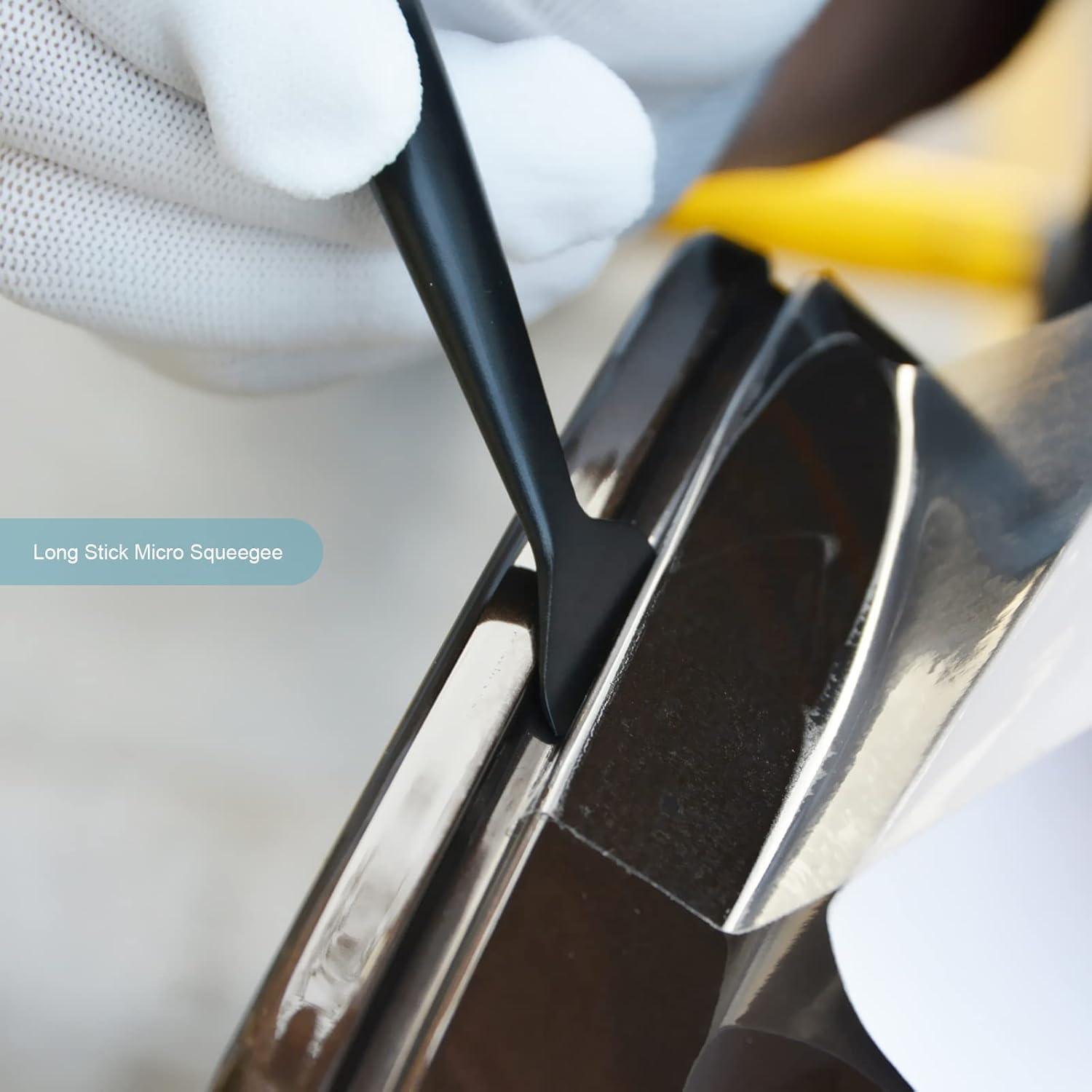 imageNEWISHTOOL Car Window Tint Installation Kit  Vinyl Wrap Tools With Felt Squeegee Micro Squeegee Razor Blade Knife