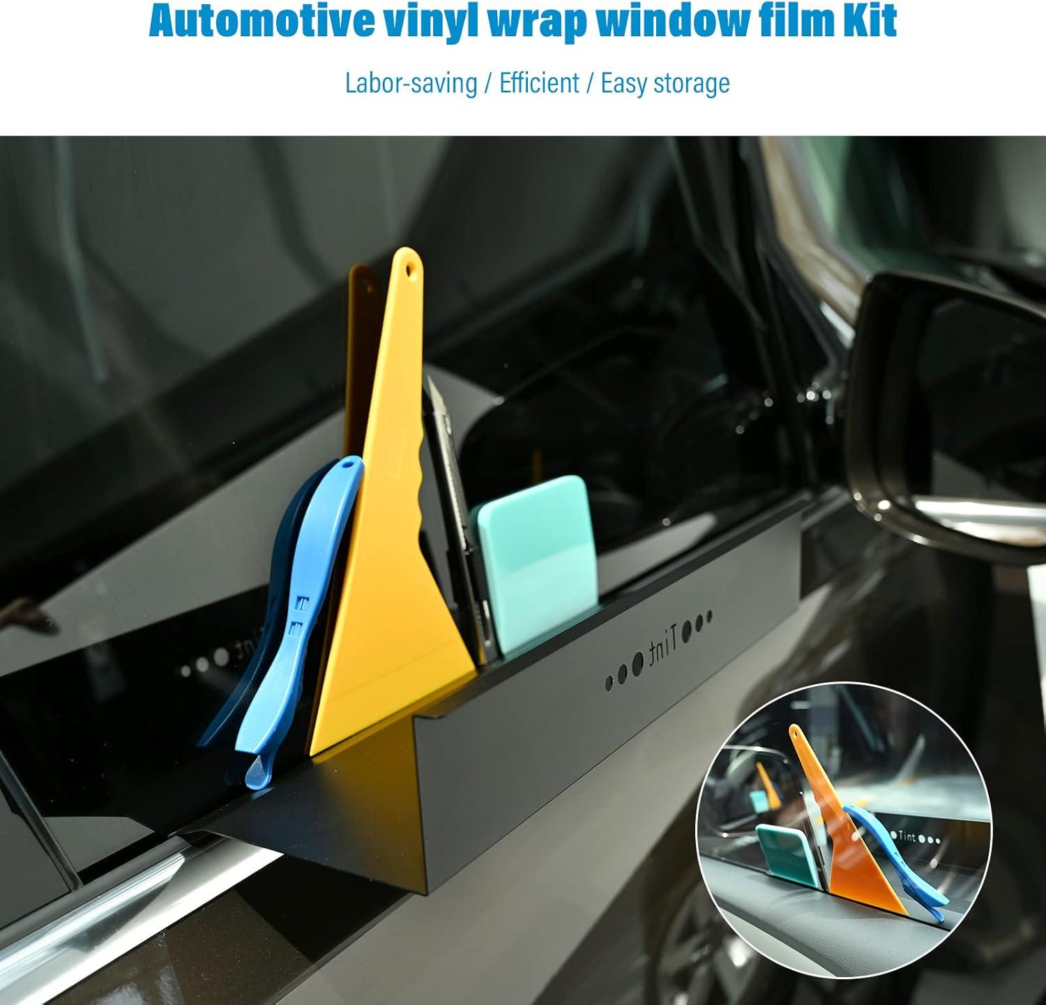 imageNEWISHTOOL Car Window Tint Tools Speed Loader Gasket Squeegee for Top ampamp Bottom Gap Wrap Film Installation PPF Squeegee Long Handle Squeegee Safety Vinyl Cutter and Film Cutting Knife Tint ToolsSpeed Loader Tint Tools Kit