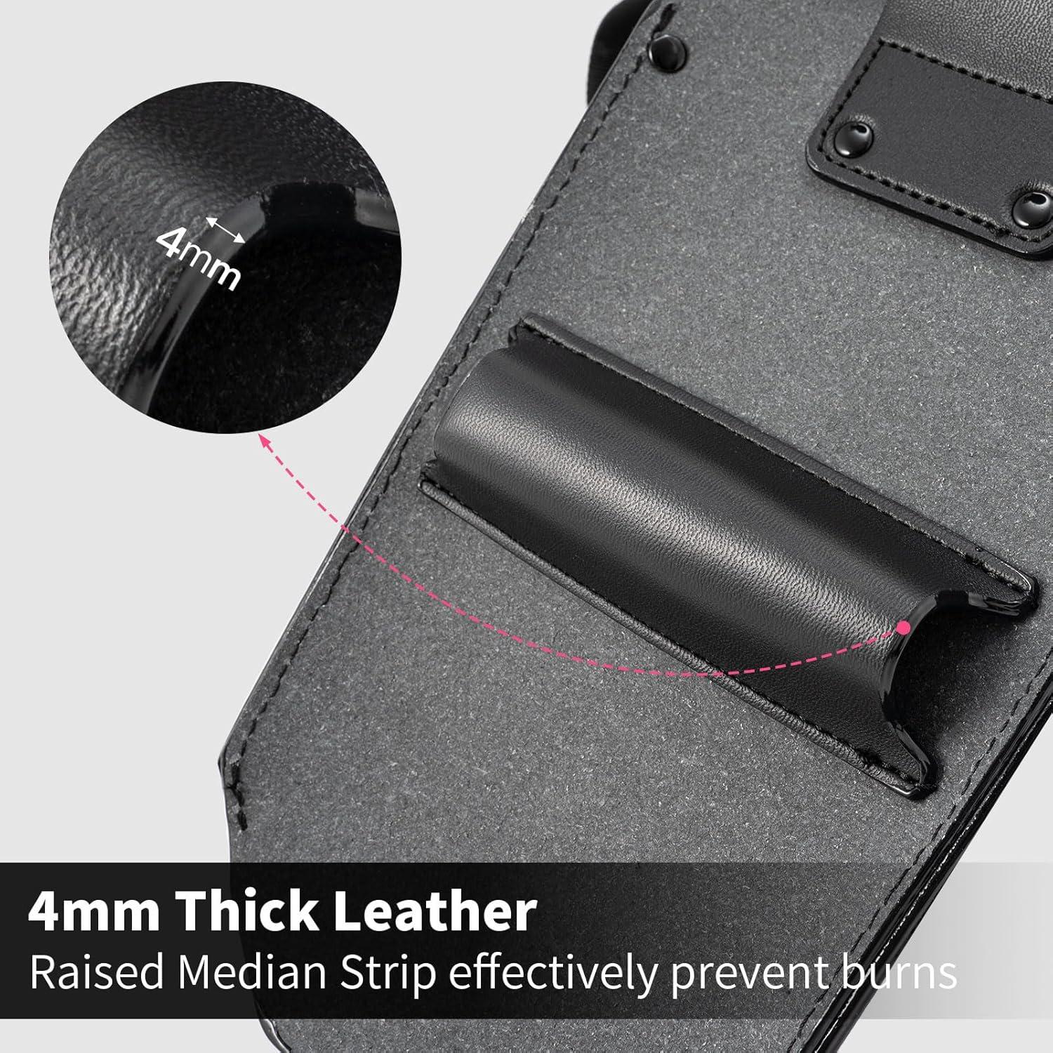 imageNEWISHTOOL Car Wrap Tools Heat Gun Carring Bag Window Tint Shrinking Heat Gun Waist Pouch Faux Leather Belt Pouch for Carring Vinyl Wrap Hot Air Gun Wrap Tools