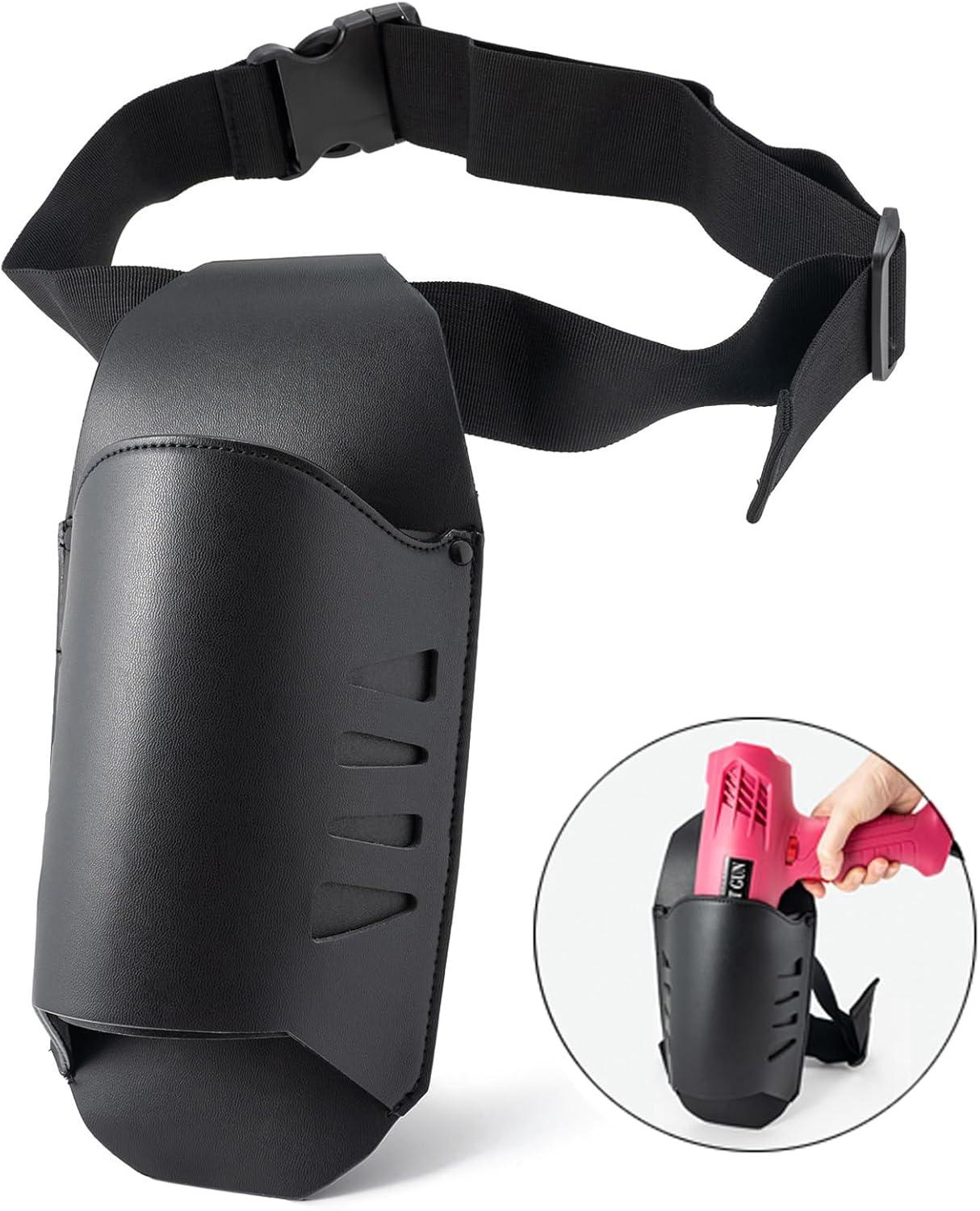 imageNEWISHTOOL Car Wrap Tools Heat Gun Carring Bag Window Tint Shrinking Heat Gun Waist Pouch Faux Leather Belt Pouch for Carring Vinyl Wrap Hot Air Gun Wrap Tools