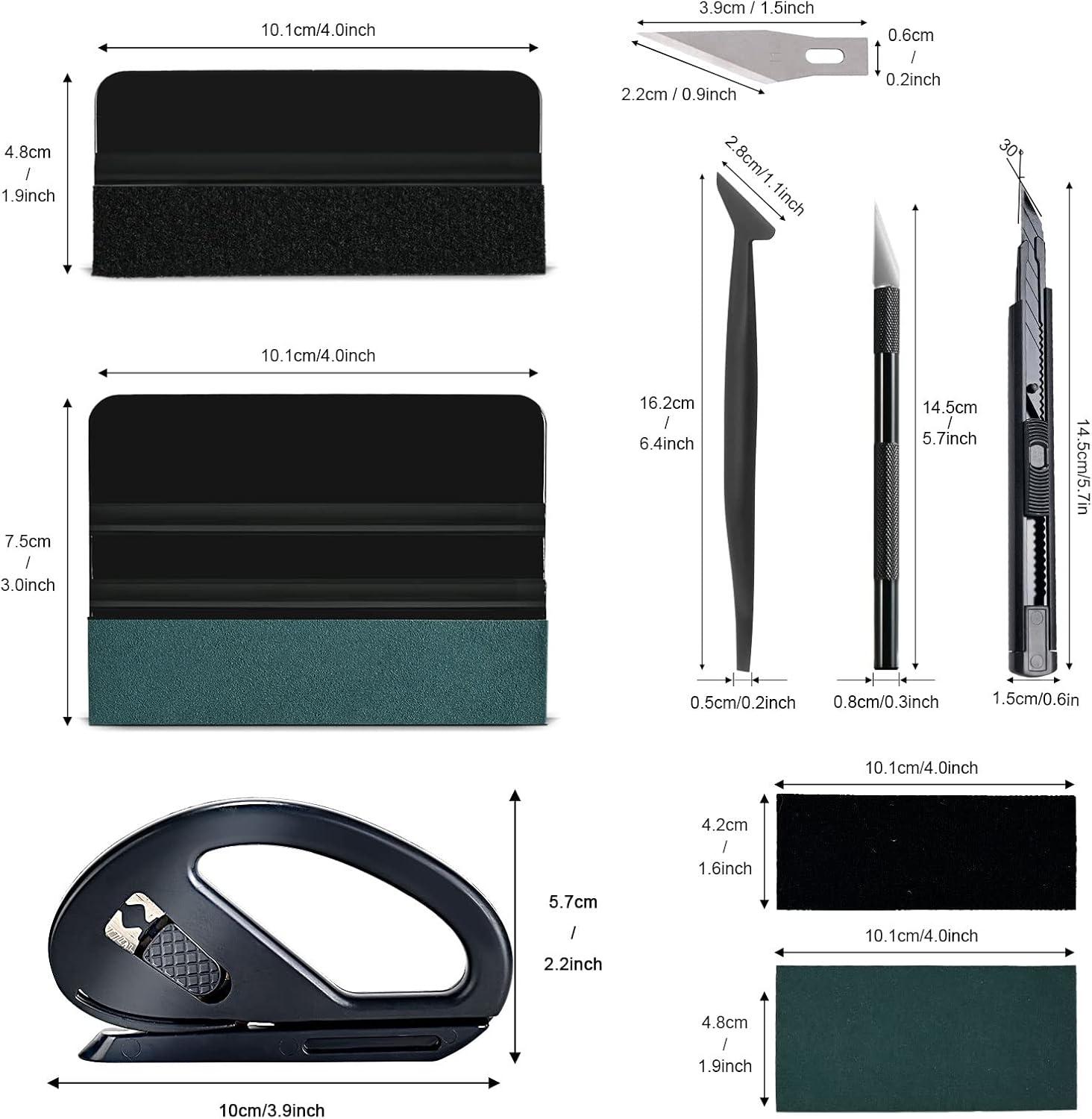 imageNEWISHTOOL Car Wrap Tools PPF Installation Kit Vinyl Wrap Tool Kit with Felt Squeegee Film Cutter Bubble Release Pen Utility Knife for Car Wrapping Window Tint Application ampamp Wallpaper SmoothingCR028