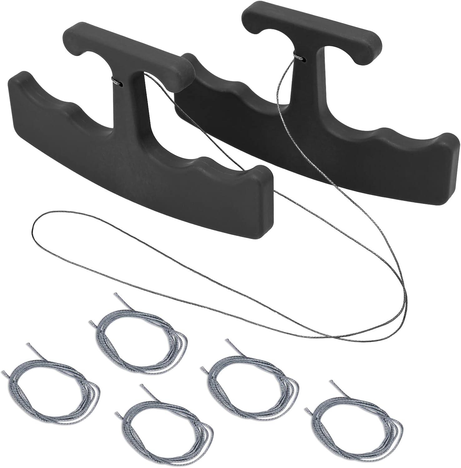 imageNEWISHTOOL Emblem Removal Tool Wrap Tools Plate Line Badge Remover Car Emblem Removal Kit with 5PCS Spare 60CM PE Cord for Vehicle Logos Nameplates Badges and Paste Signs Plates Remove