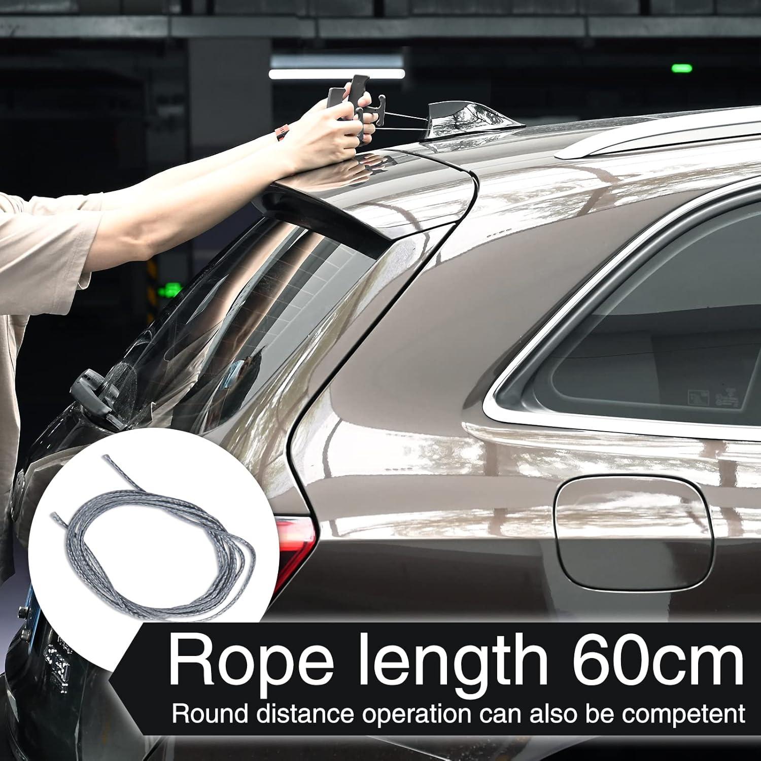 imageNEWISHTOOL Emblem Removal Tool Wrap Tools Plate Line Badge Remover Car Emblem Removal Kit with 5PCS Spare 60CM PE Cord for Vehicle Logos Nameplates Badges and Paste Signs Plates Remove