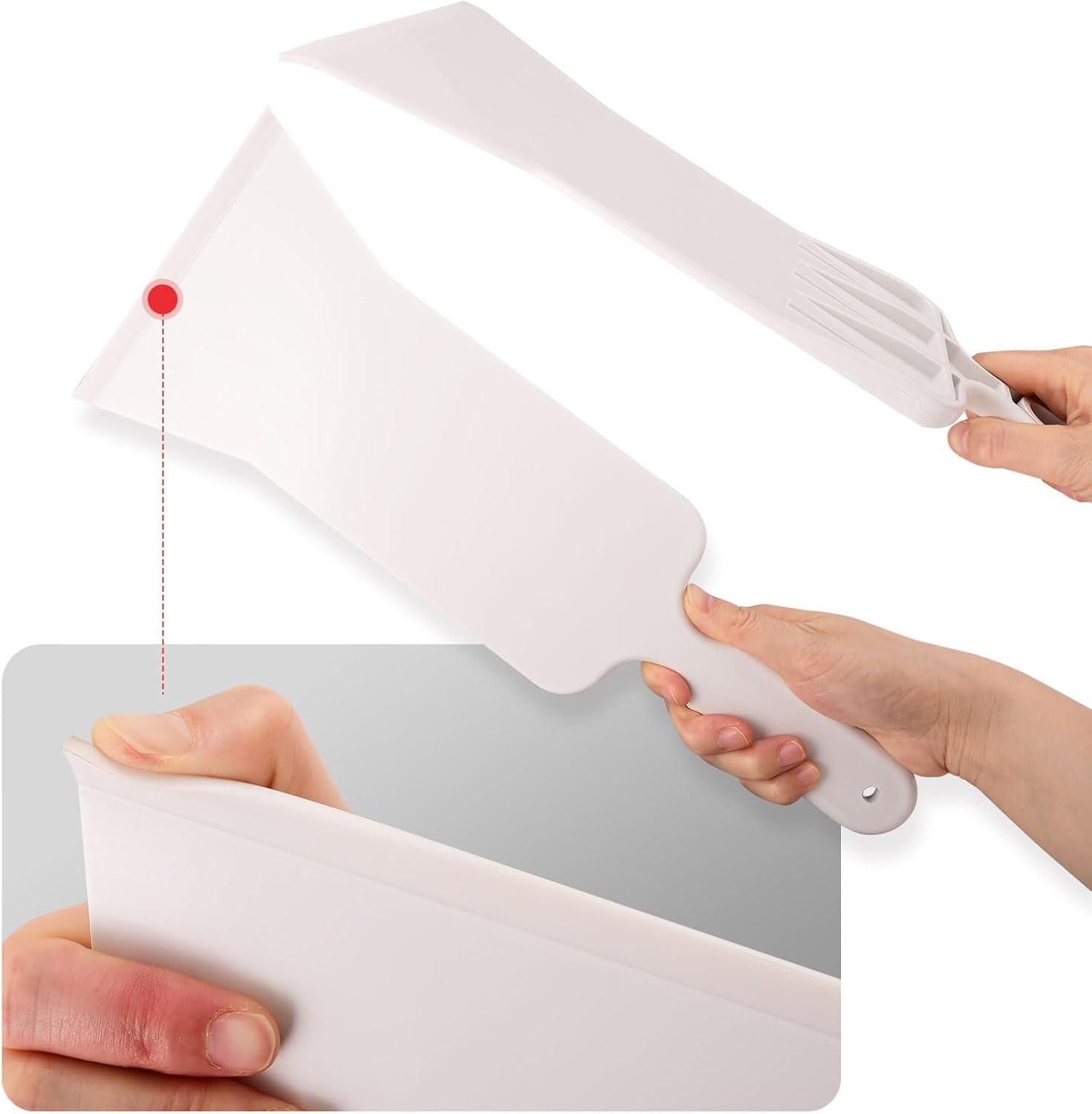 imageNEWISHTOOL Extended Long Handle Bulldozer Squeegee Window Tint Squeegee with Soft Rubber Lip and Metal Handle for Hard to Reach Areas Windshield Rear Back Window Glass Cleaning Tinting and Washing