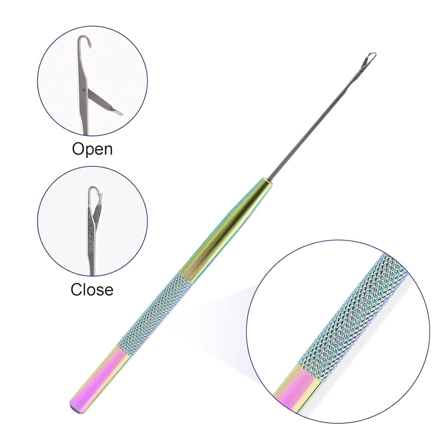 imageNEWISHTOOL Hair Extension Tinsel with Tool Glitter Silver Color 1200 Strands Hair Extension Tinsel Kit Hair Extensions Tool Kit for Women Girls Christmas New Year Halloween Cosplay Party Hair Styling