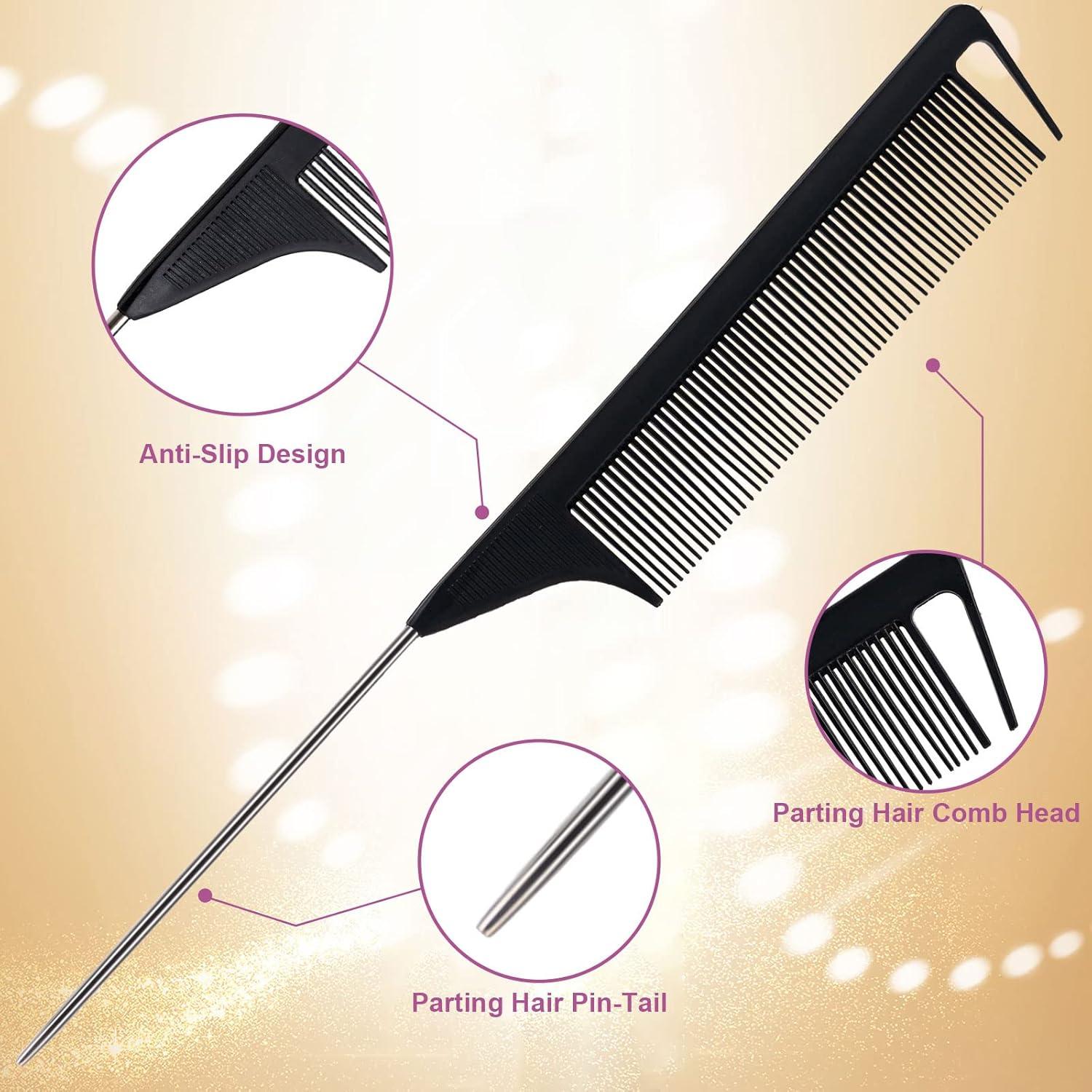 imageNEWISHTOOL Hair Extension Tool Kit Micro Links Beading Pliers Loop Pulling Hook Threader Bead Device Tool and 300 PCS Silicone Beads Hair Styling Accessories Micro Rings Feather Extension Tools