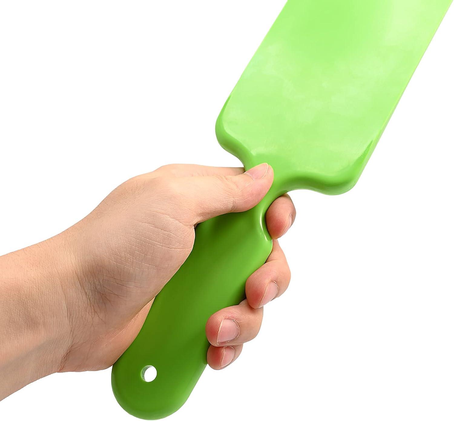 imageNEWISHTOOL Long Reach Auto Bulldozer Squeegee Mini Paddle Scrubber for Window Tint Film Installing and Vehicle WindshieldRear Window Glass Cleaning 1 PC Bulldozer Tint Tool and 3 PCS Scrub PadsGreen