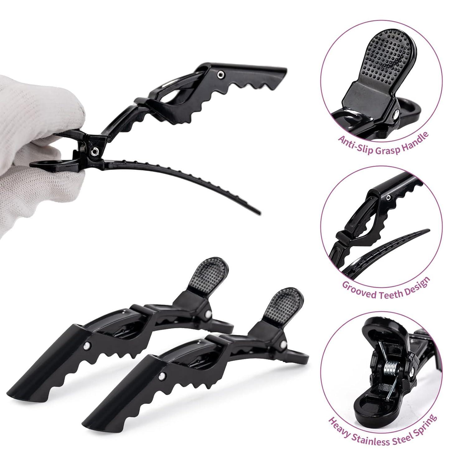 imageNEWISHTOOL Micro Links Hair Extensions Kit Hair Extension Pliers for Beads Hair Extension Loop Needle Pulling Hook Tool Bead Device Tool Kits Micro Link Tools for Hair or Feather Extensions StylingBlack Set