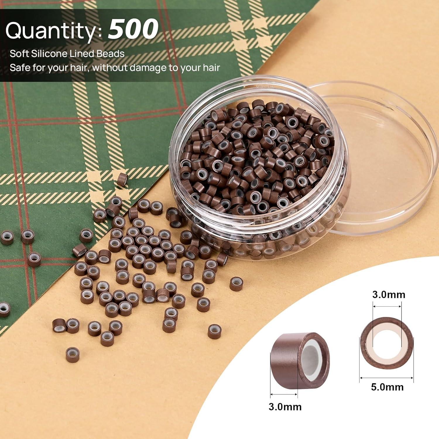 imageNEWISHTOOL Micro Links Hair Extensions Kit Hair Extension Pliers for Beads Hair Extension Loop Needle Pulling Hook Tool Bead Device Tool Kits Micro Link Tools for Hair or Feather Extensions StylingRainbow Set