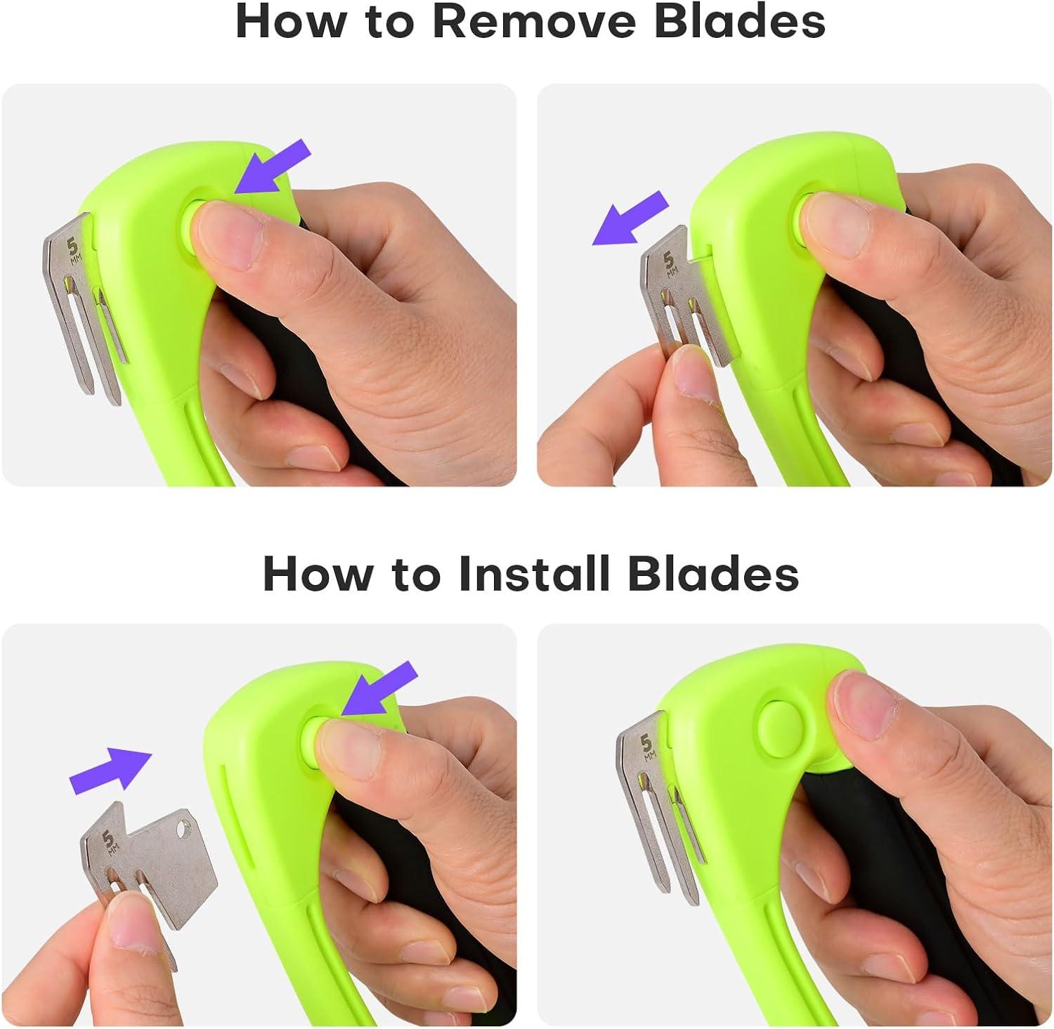 imageNEWISHTOOL PP Hollow Board Cutter 2 PCS Sign Making Tool Plastic Corrugated Sheet Die Cutting and Grooving Tool with 3mm and 5mm Blades Handheld Safety Cutter for DIY Craft PP Sheet Cut