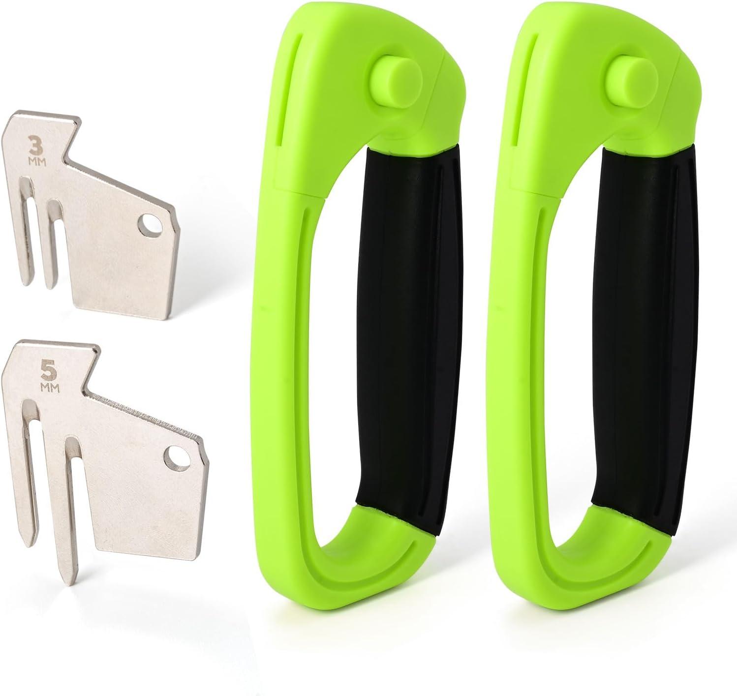 imageNEWISHTOOL PP Hollow Board Cutter 2 PCS Sign Making Tool Plastic Corrugated Sheet Die Cutting and Grooving Tool with 3mm and 5mm Blades Handheld Safety Cutter for DIY Craft PP Sheet Cut