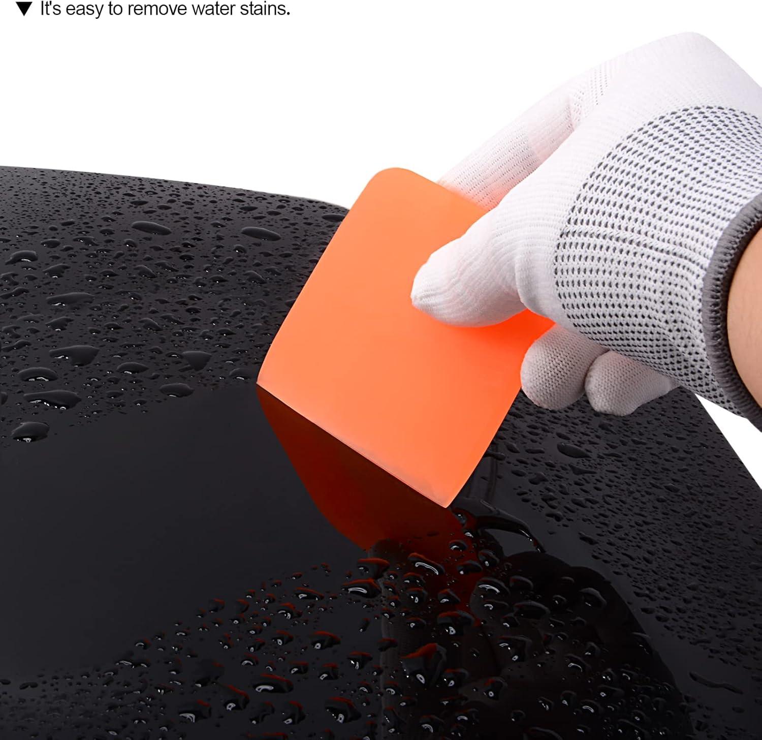 imageNEWISHTOOL PPF Squeegee for Vinyl Soft Rubber Scraper PPF Tools 3IN1 Small Squeegee for Paint Protection Film Installing Vinyl Wrap Window Tint Auto Glass Cleaning TPU Scraping Tool Scratch Free3 Colors