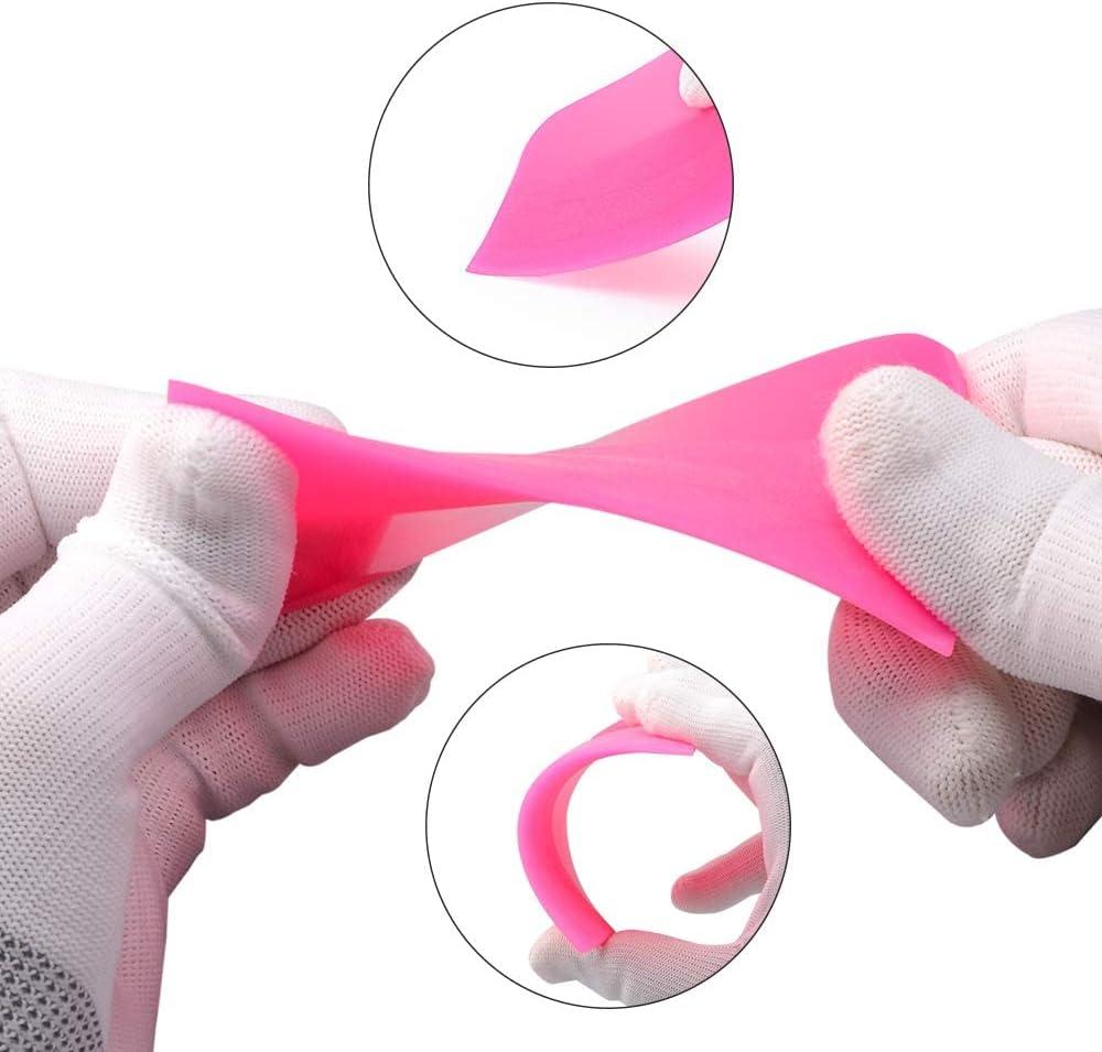 imageNEWISHTOOL PPF Squeegee for Vinyl Soft Rubber Scraper PPF Tools 3IN1 Small Squeegee for Paint Protection Film Installing Vinyl Wrap Window Tint Auto Glass Cleaning TPU Scraping Tool Scratch Free3 Colors