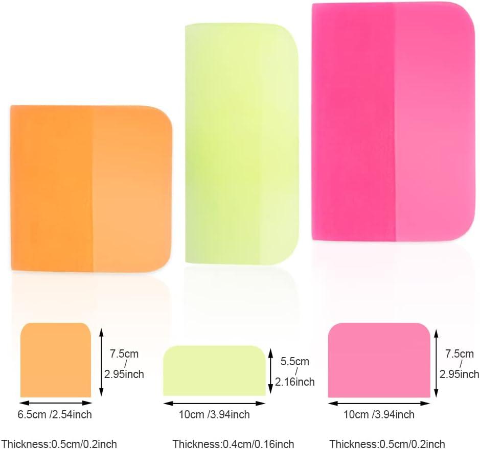 imageNEWISHTOOL PPF Squeegee for Vinyl Soft Rubber Scraper PPF Tools 3IN1 Small Squeegee for Paint Protection Film Installing Vinyl Wrap Window Tint Auto Glass Cleaning TPU Scraping Tool Scratch Free3 Colors