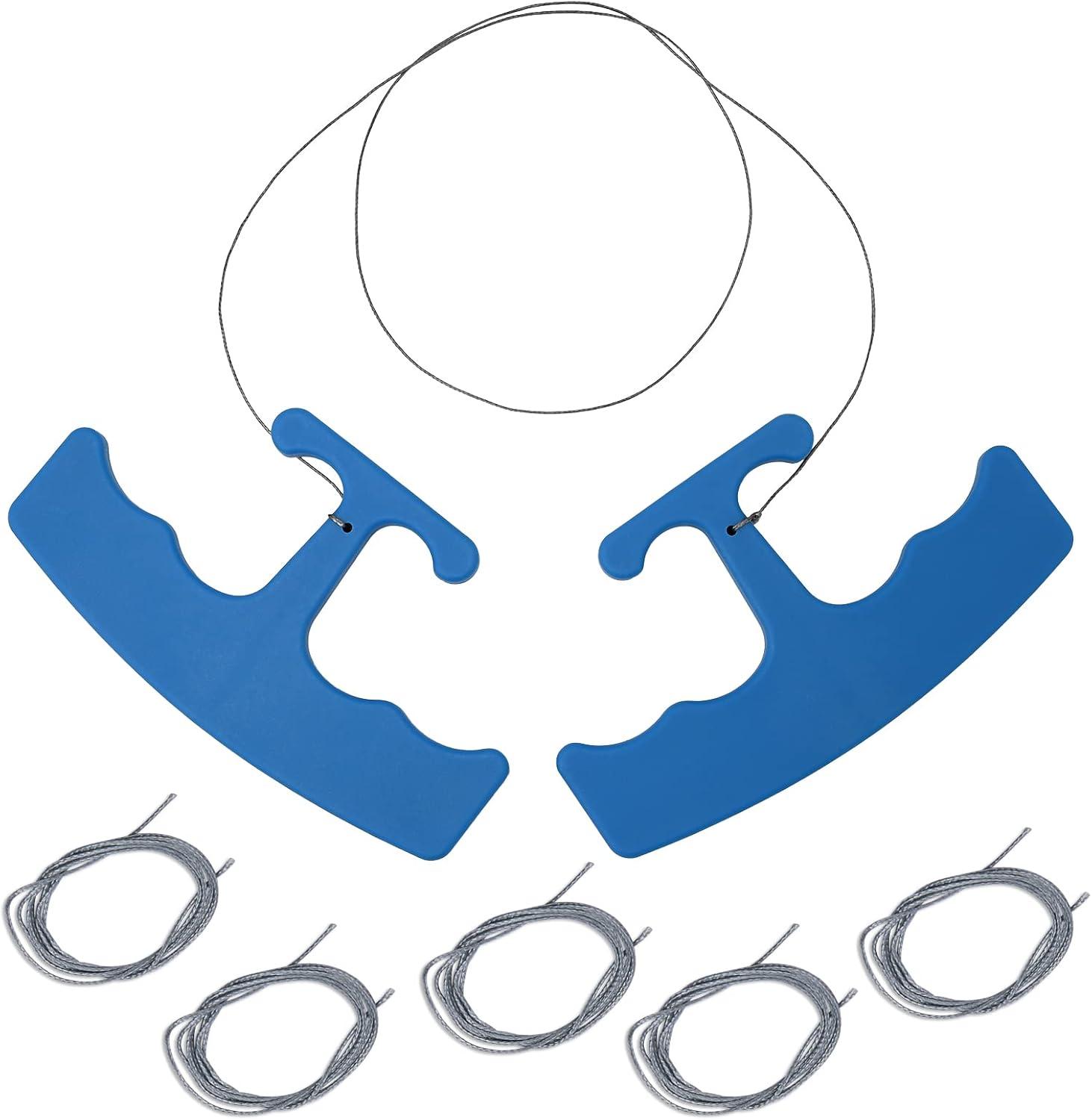 imageNEWISHTOOL PlateLine Remover Car Emblem Removal Tool with 5PCS 60CM PE Cord for Easily Remove Vehicle Logos Nameplates Badges and Paste Signs Plates Plastic Ergonomic Shape Aid Vinyl Wrap Tools